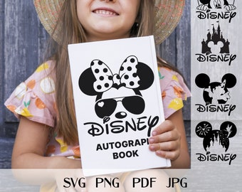 Autograph Book for Theme Park or Cruise.  diy Digital Download  JPG SVG PNG Pdf Files for Silhouette Cameo and Cricut.