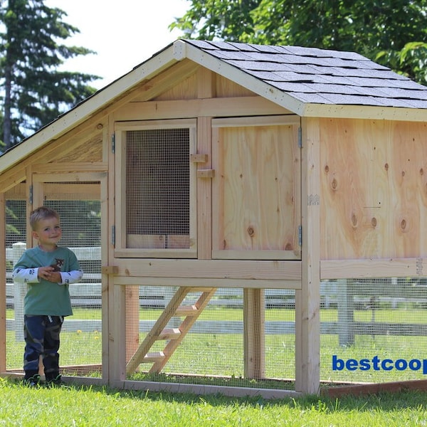 Modern Chicken Coop w/ Extended Run PLAN