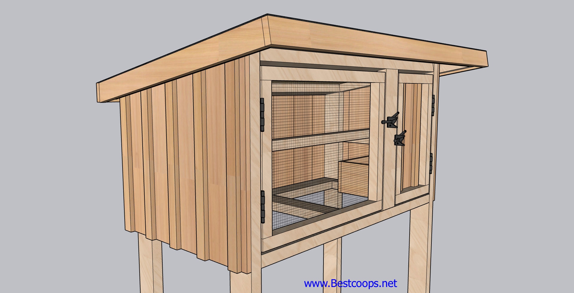 Cedar Rabbit Hutch/chicken Coop Plan Etsy