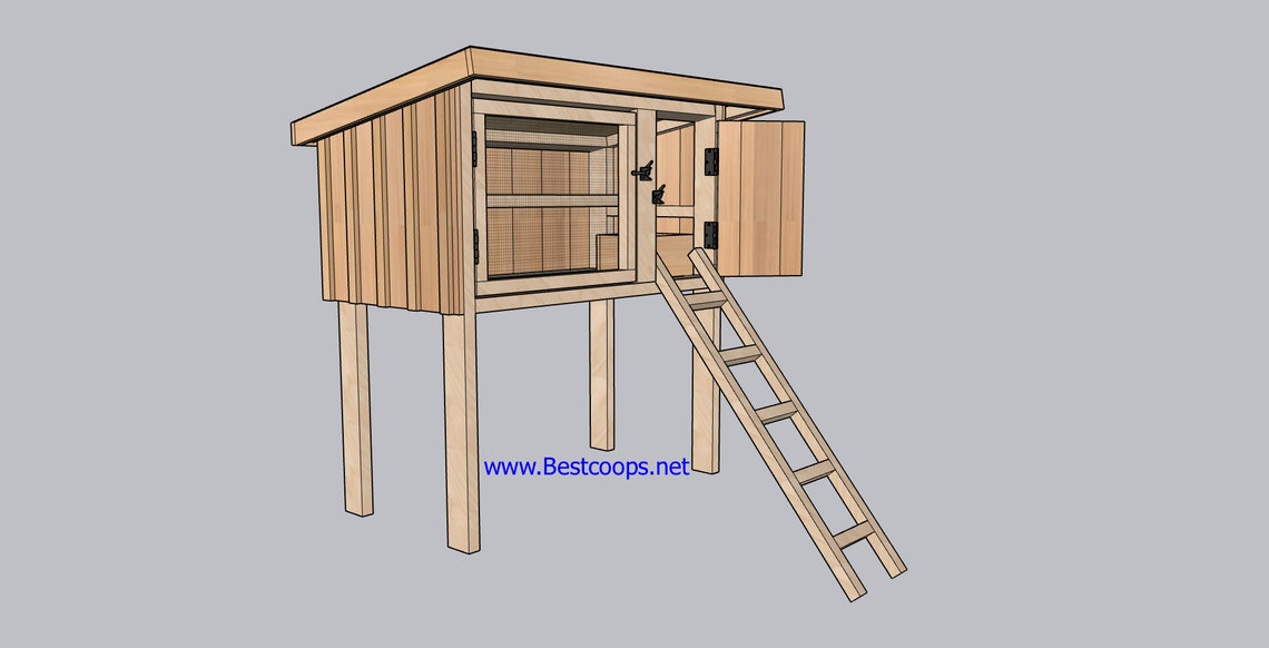 Cedar Rabbit Hutch/chicken Coop Plan Etsy
