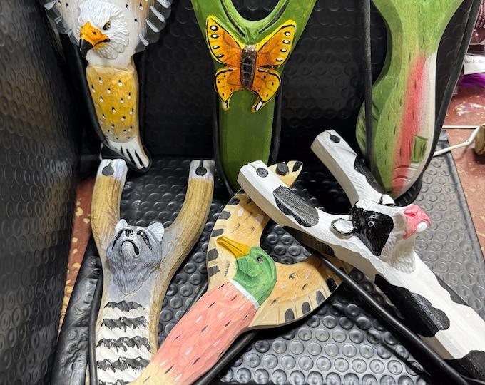 Wooden Animal Slingshots