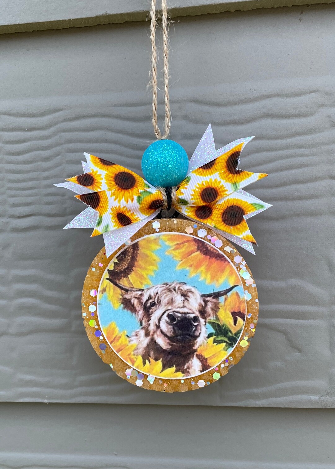 Sunflower Car Freshie Cow Freshie Sunflower Gifts for Her Girly Car Air