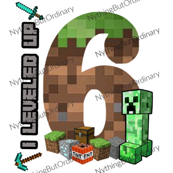 Minecraft Birthday Shirt  - 6