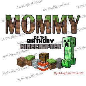 Aniversário da mamãe do Minecrafter SVG