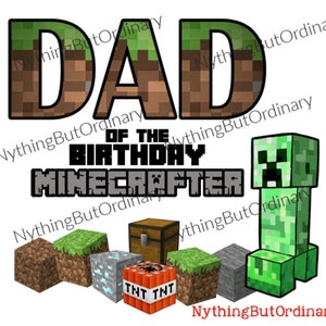Papa des Minecrafter Geburtstag SVG