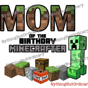 Mutter des Minecrafter Geburtstag SVG