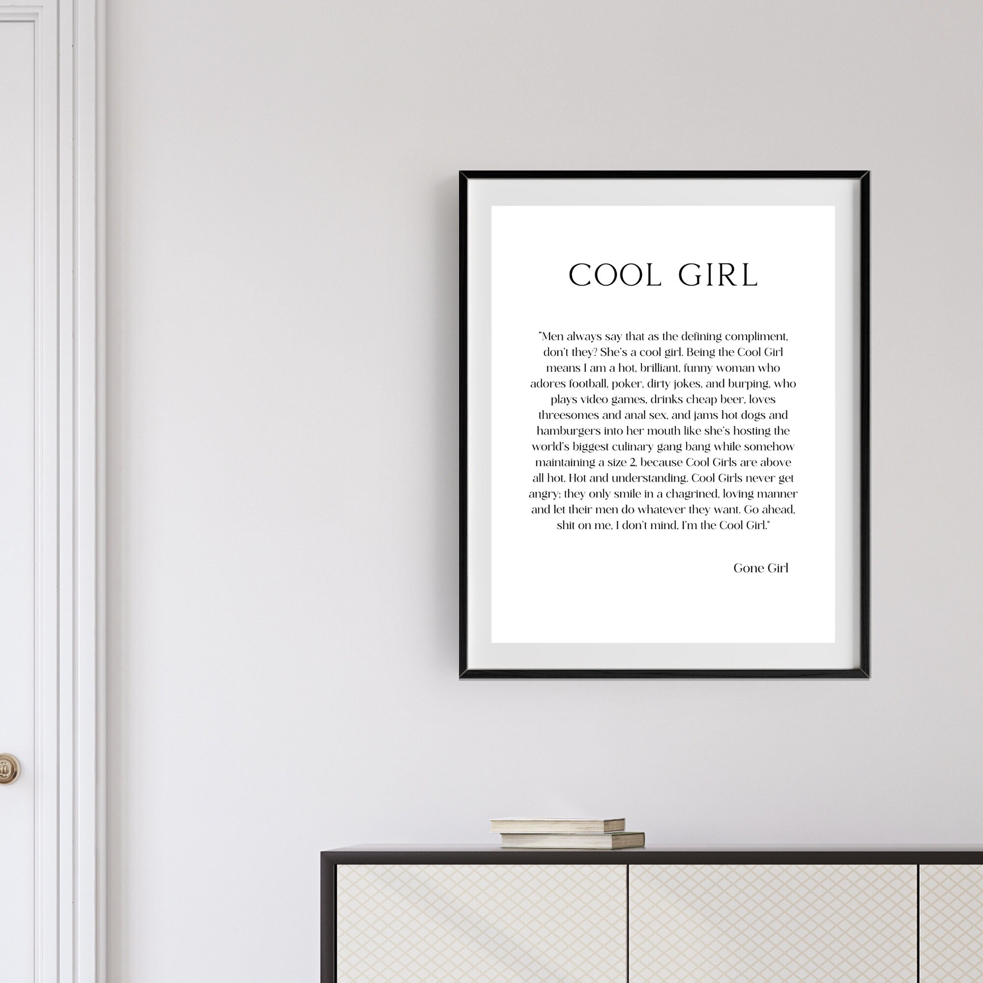 Cool Girl Monologue Gone Girl Quote Digital Download Etsy
