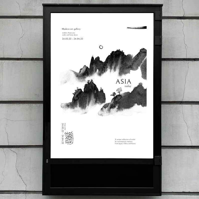 Japanese Style Art Print Zen Decor Minimalistic Wall Art Etsy