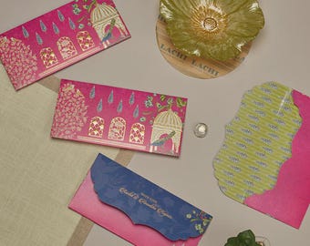 Mughal Serenade Personalised Money Envelopes|Cash & Shagun Envelope|Indian Wedding|Premium Gifting| Pack of 20|50|100|200 |  by LACHI
