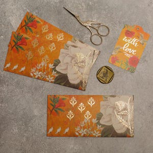 The Saffron Burst Personalised Money Envelopes|Cash & Shagun Envelope|Indian Wedding|Premium Gifting| Pack of 20|50|100|200|  LACHI