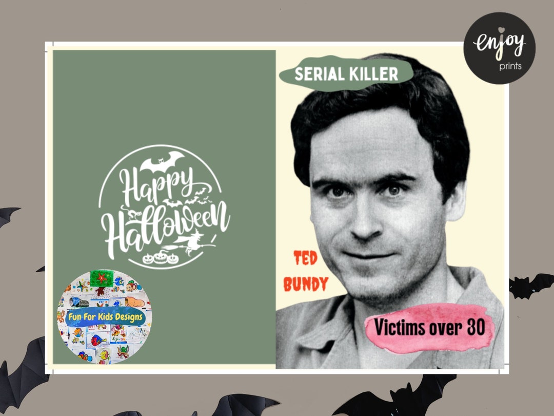 Adult Halloween Cards Serial Killer Card Set Creep Out Your Etsy