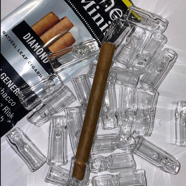 Clear finger saver cigarette/cigar holder/tip