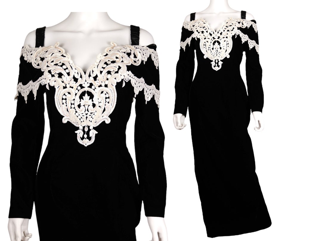 Robe Noire Jessica McClintock Taille 4 - Neuf Sans Étiquettes - Style Élégant / Soirée