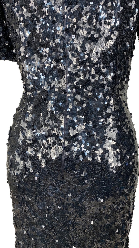 Vintage LILLIE RUBIN 90’s Black Sequins Dress Sex… - image 7