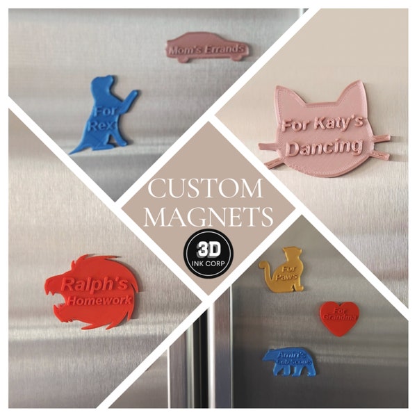 Get personalized, colorful, 3D printed Fridge Magnets for all your to-do lists…