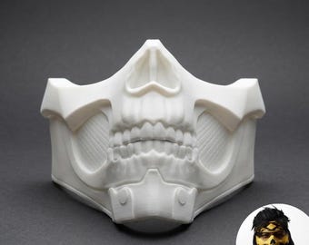 Unpainted Takeda Mortal Kombat 1 Mask – MK1 Cosplay Mask
