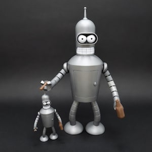 2 Foot Tall Bender Statue – 3D Printed Futurama Robot Collectible – Sci-Fi Display Prop