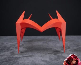 Scarlet Witch Crown Cosplay – Wanda Maximoff Headpiece – Marvel Rivals Scarlet Witch Crown – 3D Printed Marvel Cosplay Prop
