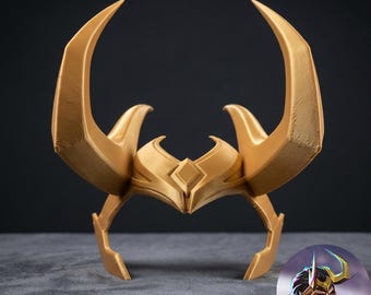 Loki Crown Cosplay – Marvel Rivals Loki Headpiece Helmet – 3D Printed Loki Horn Crown – Marvel Cosplay Prop
