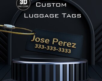 Custom 3D Printed Luggage Tags