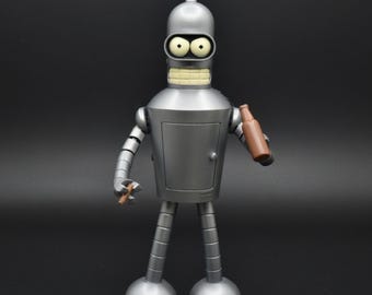 Figura de Bender – Estatua de robot impresa en 3D, decoración de escritorio coleccionable de Futurama