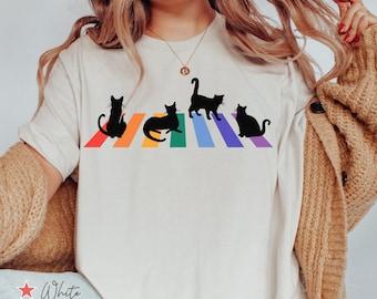 Schwules Katzen Shirt, Gay Pride Katzen T Shirt, Gay Katzenmama Geschenk, LGBTQ Pride Cat T-Shirt, Gay Katzen Papa Geschenk, Queer Katzen Shirt, Lesbische Katzen Shirt, Katzenlady