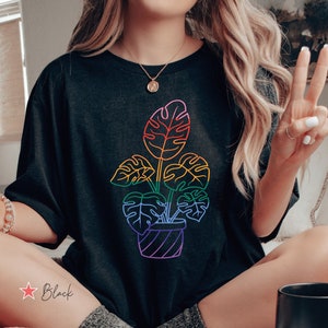 LGBTQ Plant Lover Shirt, Queer Plant Mama TShirt, Rainbow Plant T Shirt, Gay Pride Plantaholic Short Sleeve Tee, LGBTQ Pride Gardening Shirt
