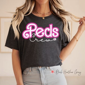Peds Crew Shirt, Pediatric Nurse T Shirt, PEDS Nurse Gift, Pediatric Doctor Tee, Pediatrician Shirt, Pediatrics Shirt, Peds Squad, Pink Tee