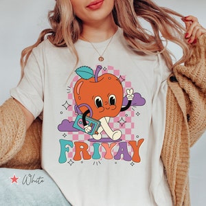 Teacher Friday Shirt, Teacher Friday T Shirt, Teacher Gift, New Teacher Gift, Teacher Graduation Gift, Teacher Gift Idea, Teacher Apple Tee