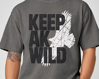 Comfort Colors® Alaska Shirt, Hunter Gift, AK Tee, Alaskan Gift, Travel Lover Gift, Keep Alaska Wild T Shirt, Hunting Gift, Trapper Gift