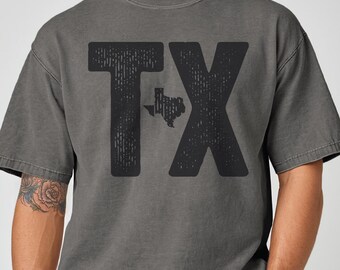 Comfort Colors® Texas Shirt, Travel Lover Gift, Texan Gift, Lone Star State T Shirt,  Western Graphic Tee, Gift For Him, Texas Map Tee