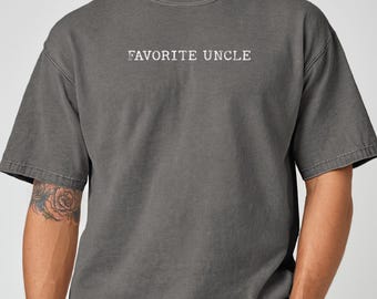 Comfort Colors® favoriet oomshirt, oomcadeau, nieuw oomshirt, nieuw oomcadeau, babyonthulling, oom to be cadeau, aankondiging zwangerschap