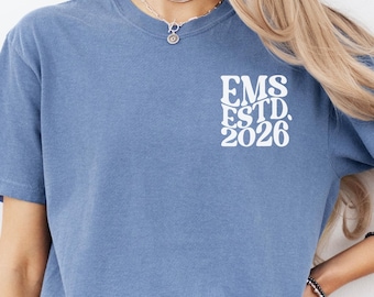 Custom EMS Shirt, Personalized EMS T Shirt, EMS Gift, Customized Ems Tee, Emergency Medical Services Shirt, Ems Graduation Gift, Paramedic