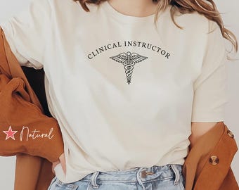 臨床インストラクターシャツ、臨床看護師インストラクターTシャツ、臨床インストラクターギフト、看護師臨床インストラクターTシャツ、看護師教師ギフト