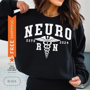 Custom Neuro Nurse Sweatshirt, Customized Neuro Sweater, Neuro Nurse Gift, Personalized Neuro Nurse Sweatshirt, Nurse Crewneck, Neurology
