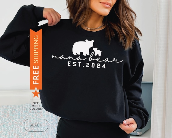 Custom Nana Bear Sweatshirt, Customized Grandma Sweater - Main Image