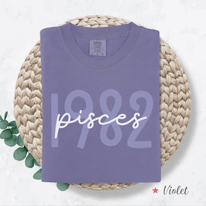 Comfort Colors® Custom Pisces Shirt, Customized Pisces T Shirt, Pisces Gift, Personalized Pisces Tee, Pisces Sign Gift, Astrology Zodiac