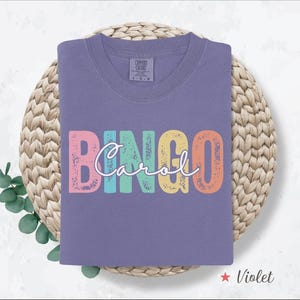 Comfort Colors® Custom Bingo Shirt, Customized Bingo T Shirt, Bingo Lover Gift, Personalized Bingo Tee, Bingo Player Gift, Bingo Game Shirt