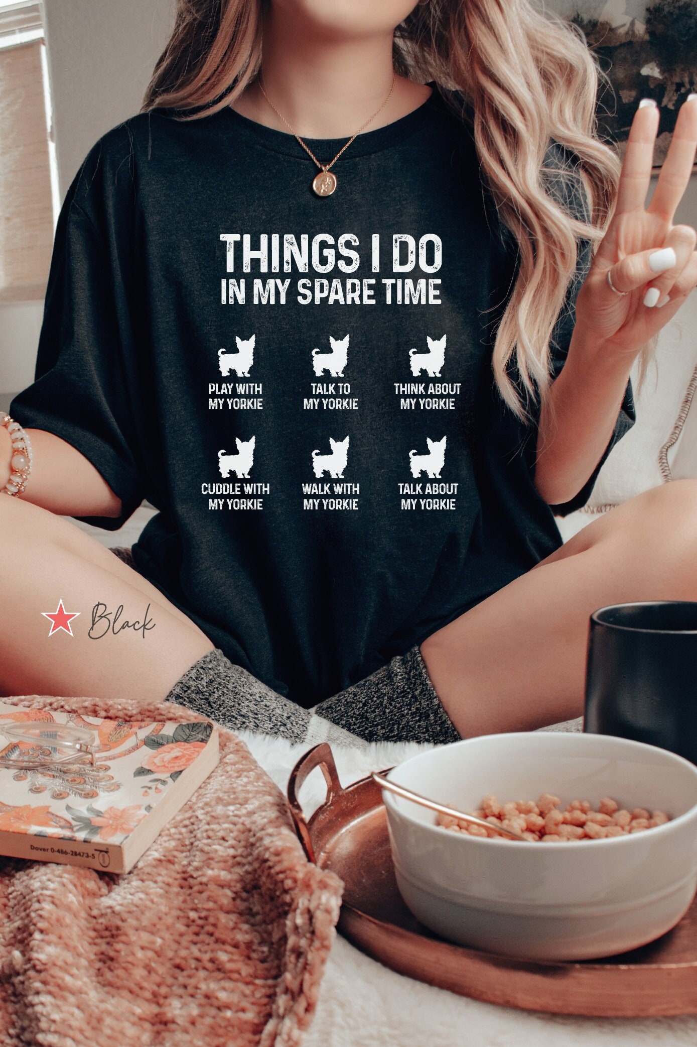I Love My Yorkie Tshirt - Cute Funny Habits Design I Love My Yorkie Tshirt - Cute Funny Habits Design