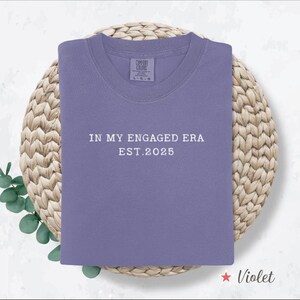 Comfort Colors® Custom Engaged Shirt, Customized Engagement T Shirt, Engagement Gift, Personalized Engagement Tee, Fiancee Gift, Bride To Be