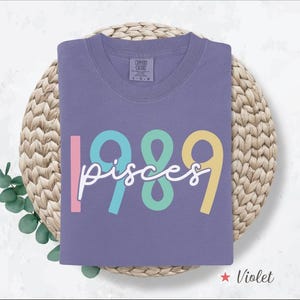 Comfort Colors® Custom Pisces Shirt, Customized Pisces T Shirt, Pisces Gift, Personalized Pisces Tee, Pisces Sign Gift, Astrology Zodiac