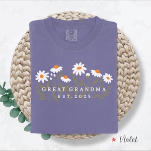 Comfort Colors® Custom Great Grandma Shirt, Great Grandma Gift, Personalized Great Grandma Tee, Great Grandmother Gift, Mother&#39;s Day Gift