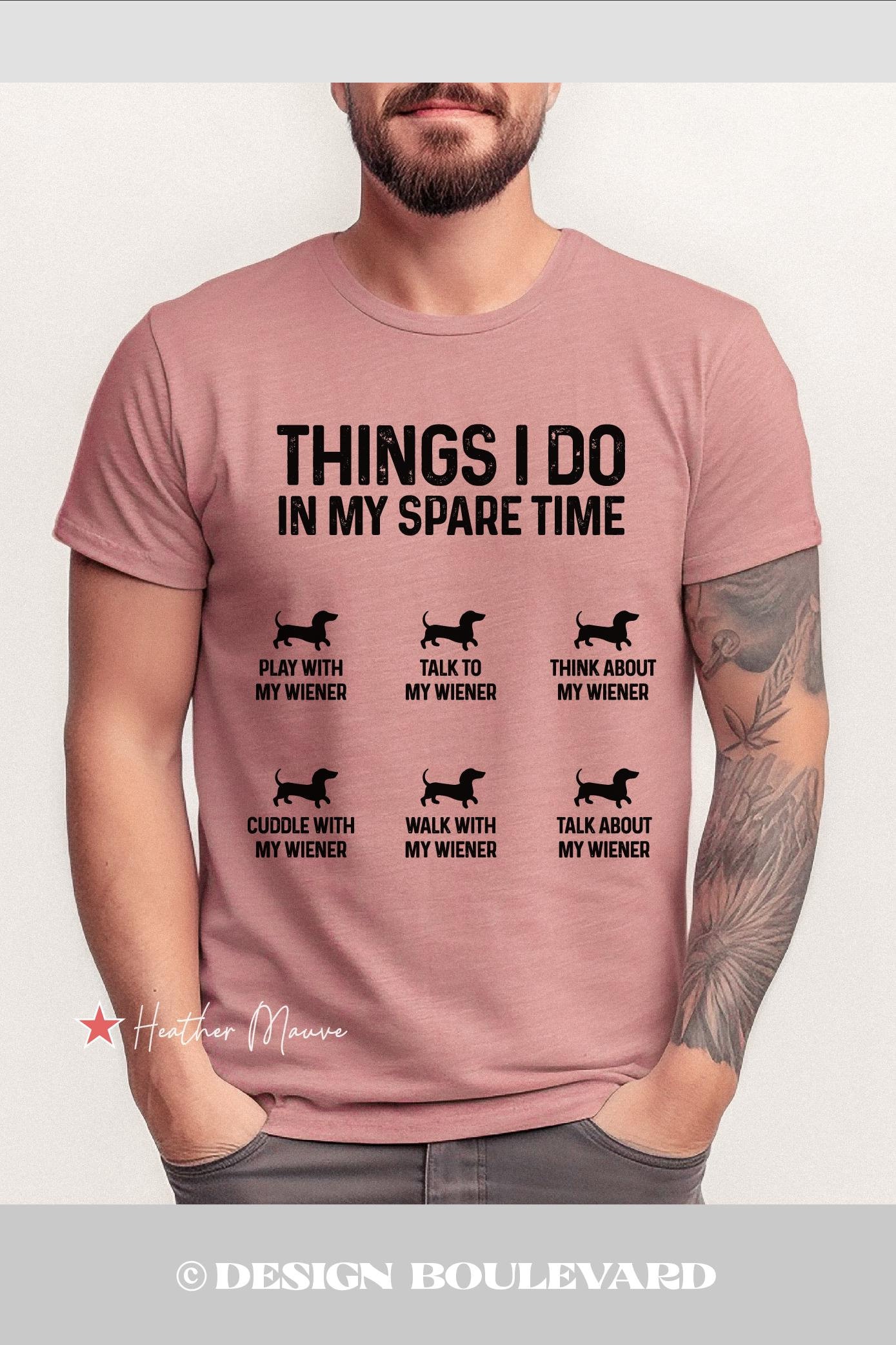 Dinge, die ich in meiner Freizeit tue Dackel Shirt, lustiges Doxie Dad T-Shirt, Dackel Besitzer Geschenk, lustiges Doxie Mom Shirt, lustiges Doxie Dad T-Shirt