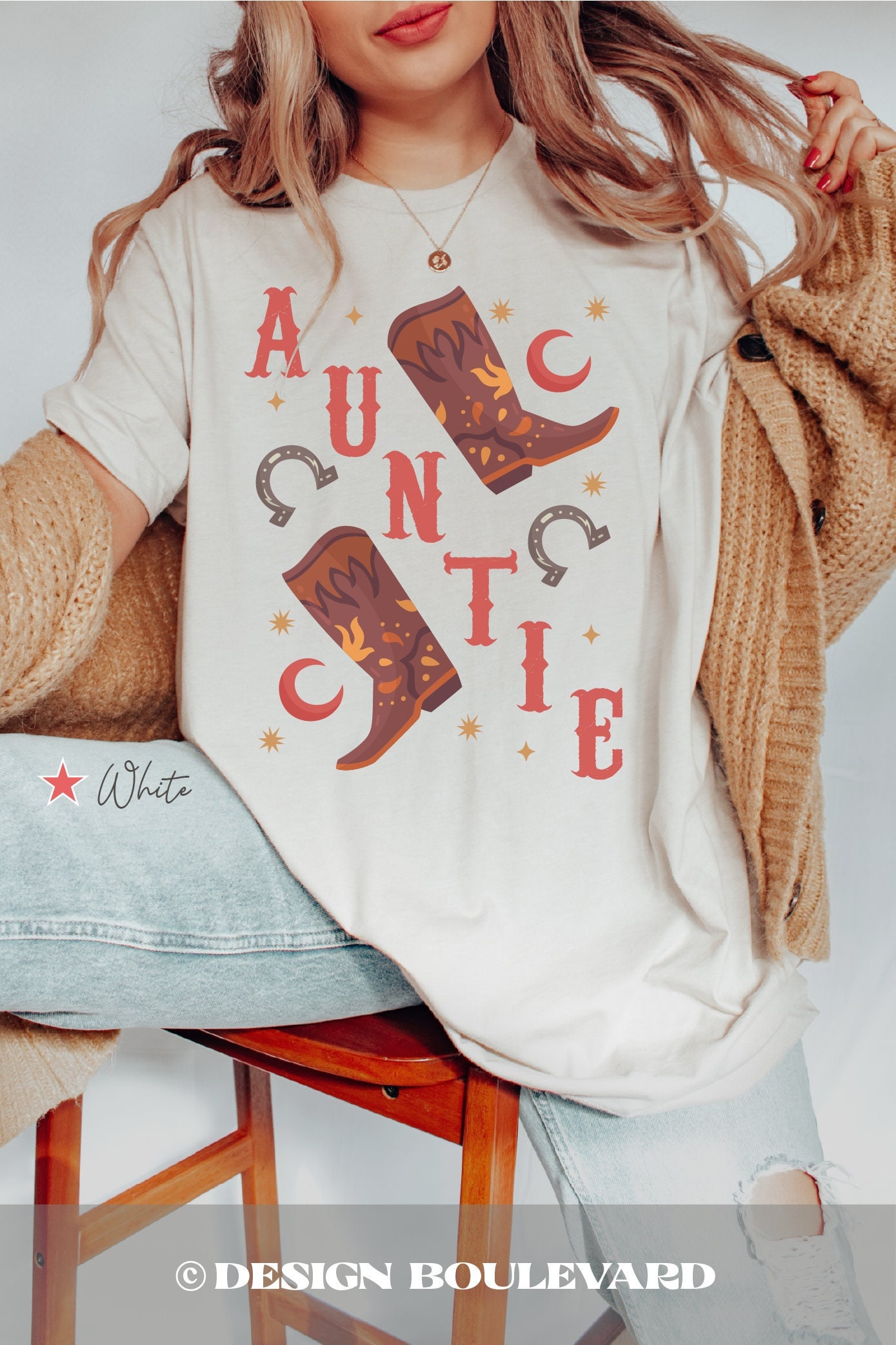 Auntie Shirt, Auntie Western T Shirt, New Auntie Gift, Cowgirl Boots Auntie Shirt, Auntie To Be Gift, New Aunt Gift, Cowgirl Auntie Shirt