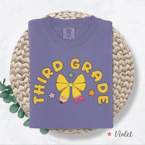 Comfort Colors® Third Grade Shirt, Third Grade Teacher T Shirt, 3rd Grade Teacher Gift, Third Grade Teacher Pencil Tee, Back To School Shirt