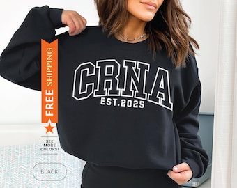 Custom CRNA Sweatshirt, Customized CRNA Sweater, Certified Registered Nurse Anesthetist Gift, CRNA Gift, Anesthetist Nurse Gift, Crewneck