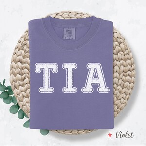 Tia-shirt Comfort Colors®, Tia-cadeau, nieuwe T-shirt tante, cadeau nieuwe tante, babyonthulling, shirt nieuwe tante, cadeau nieuwe tante, aankondiging zwangerschap