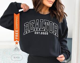 Custom Realtor Sweatshirt, Customized Realtor Sweater, Custom Realtor Gift, Personalized Realtor Sweater, Realtor Crewneck, Real Estate Gift