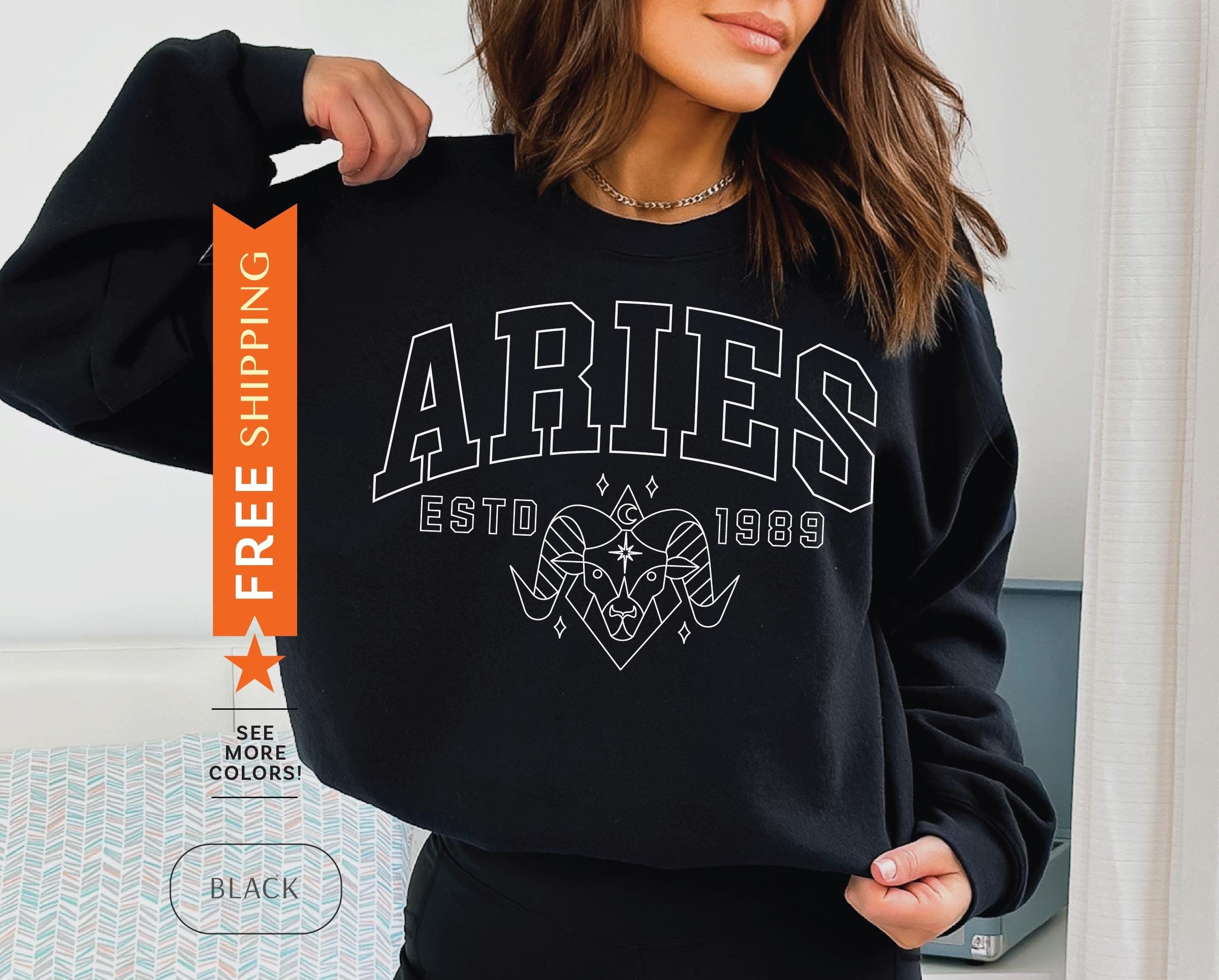 Aries Sweatshirt - Etsy Aries Sweatshirt - Etsy