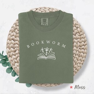 Comfort Colors® Bookworm Shirt, Book Lover Gift, Bookish T Shirt, Book Reader Gift, Book Club Shirt, Reading Tee, Book Nerd Shirt, Reader
